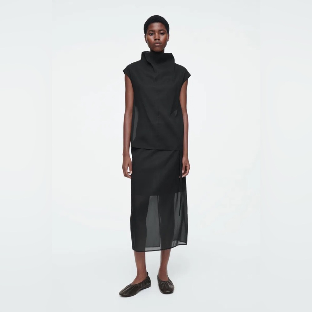 COS Sheer Layered Column Skirt, Size: 12, NWT